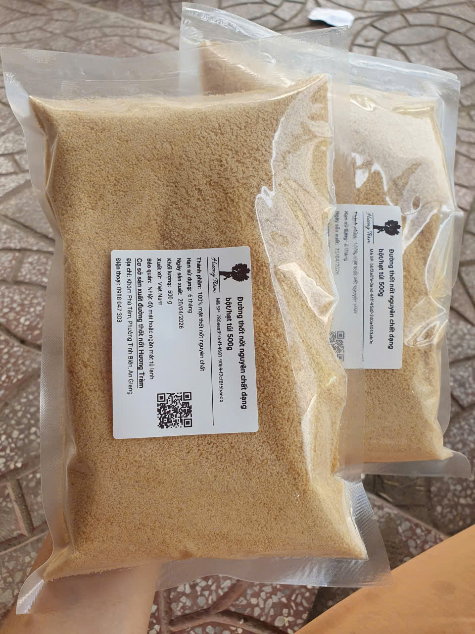Đường thốt nốt nguyên chất dạng bột/hạt túi 500g